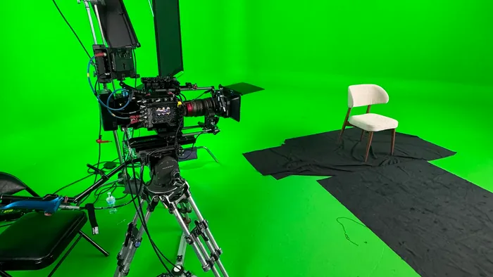 Teleprompter studio setup on a corporate video production shoot