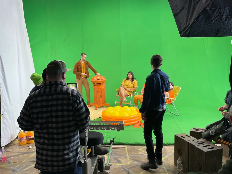 Beverage product video shoot in progress for a Chicago brand