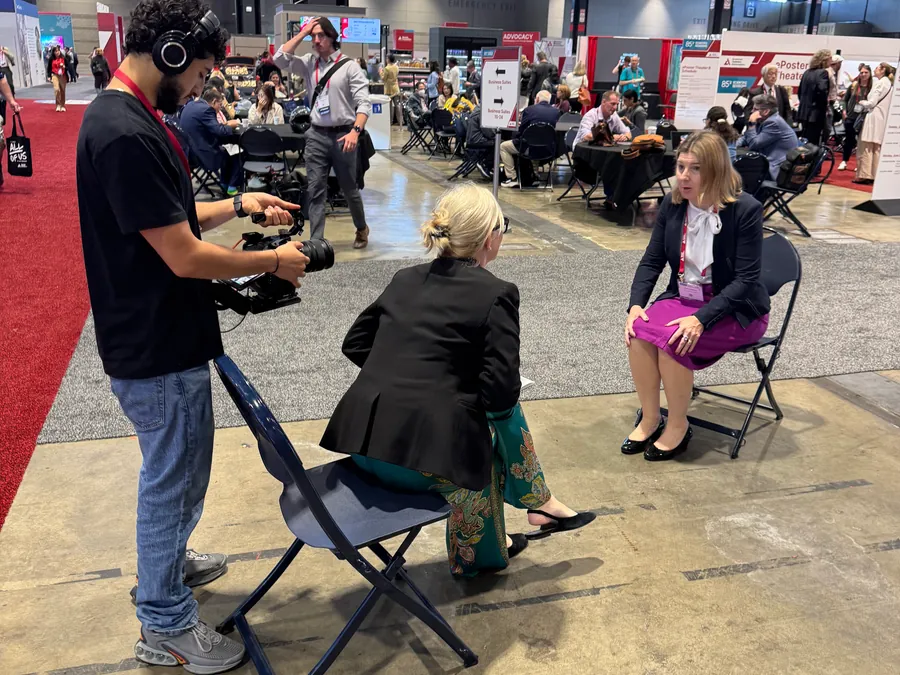 Simplistic Views production crew filming interviews at McCormick Place
