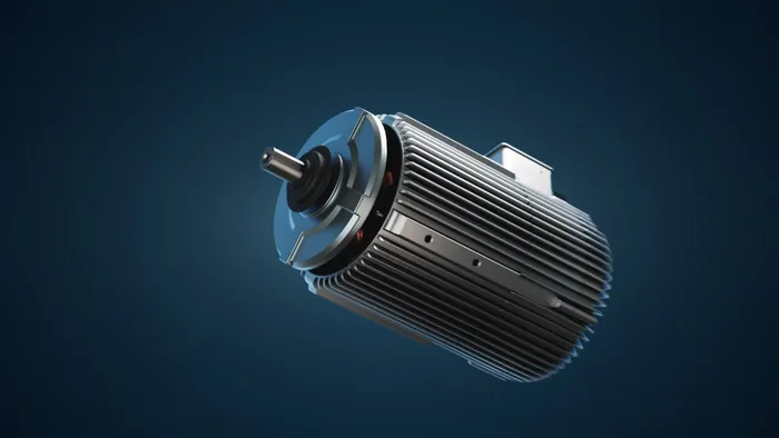 3D product animation of the LEESON SyMAX-PRO motor